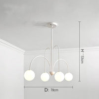 Lustre LED Doré Branches & Boules en Verre | Marco Lucetti