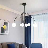 Lustre LED Doré Branches & Boules en Verre | Marco Lucetti