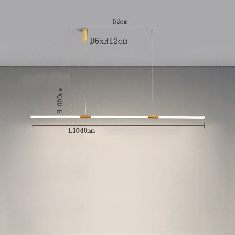 Lustre LED doré Nevy, style minimaliste. | Marco Lucetti 104 cm / Naturelle