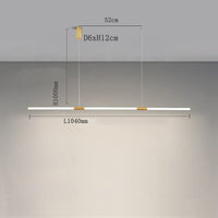 Lustre LED doré Nevy, style minimaliste. | Marco Lucetti 104 cm / Naturelle