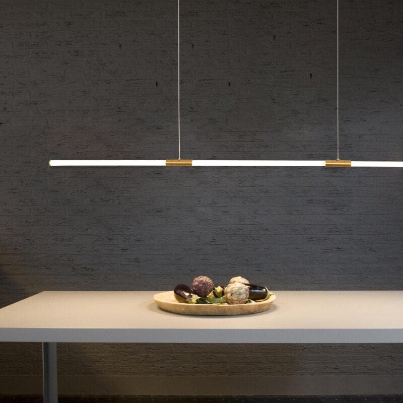 Lustre LED doré Nevy, style minimaliste. | Marco Lucetti