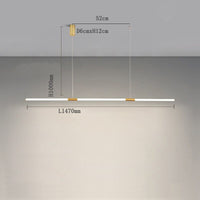 Lustre LED doré Nevy, style minimaliste. | Marco Lucetti 147 cm / Naturelle