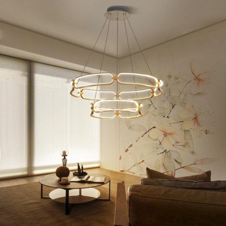 Lustre LED doré Pavia. | Marco Lucetti
