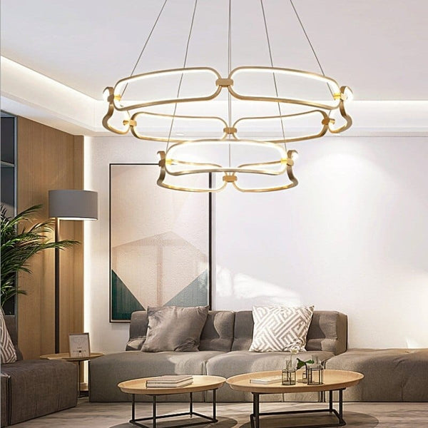 Lustre LED doré Pavia. | Marco Lucetti