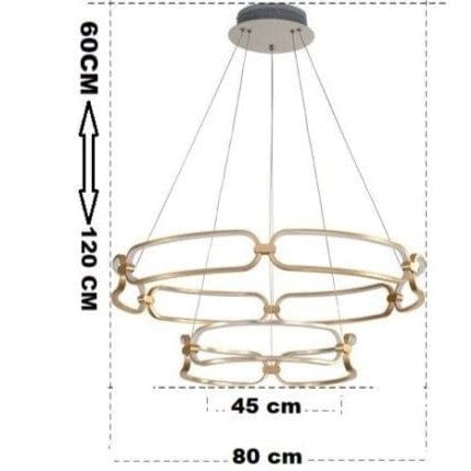 Lustre LED doré Pavia. | Marco Lucetti 45 - 80cm / Chaude
