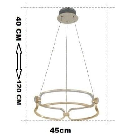 Lustre LED doré Pavia. | Marco Lucetti 45cm / Chaude