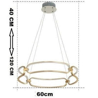 Lustre LED doré Pavia. | Marco Lucetti 60cm / Chaude