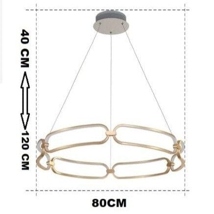 Lustre LED doré Pavia. | Marco Lucetti 80cm / Chaude