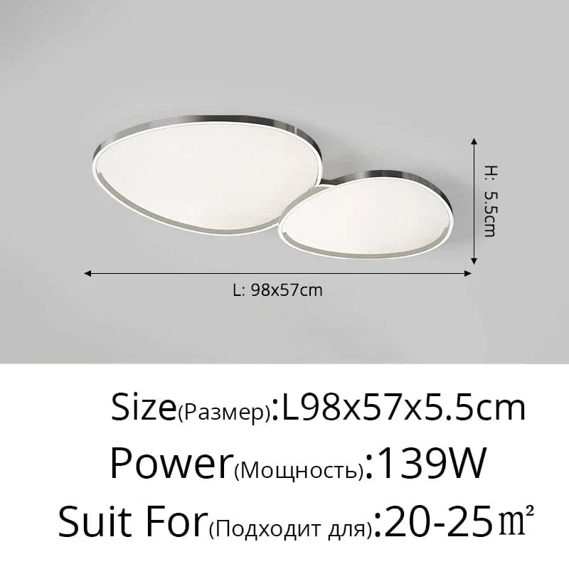 Lustre LED Éclatant et Moderne avec Protection pour les Yeux | Marco Lucetti Chromé L98cm / 3 couleurs sans télécommande