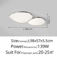 Lustre LED Éclatant et Moderne avec Protection pour les Yeux | Marco Lucetti Chromé L98cm / 3 couleurs sans télécommande