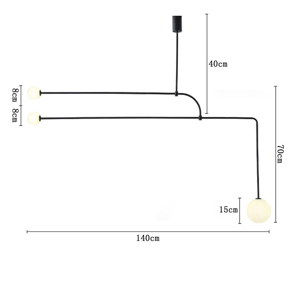 Lustre LED élégant avec boule en verre | Marco Lucetti