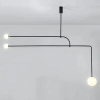 Lustre LED élégant avec boule en verre | Marco Lucetti Noir / Blanc chaud