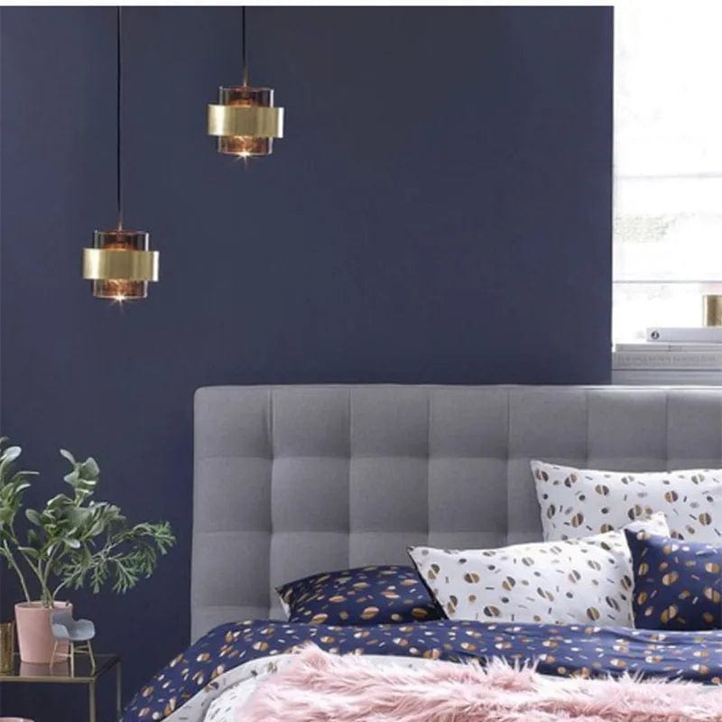 Lustre LED Élégant Nordique en Verre Doré - Décoration Intérieure de Luxe | Marco Lucetti