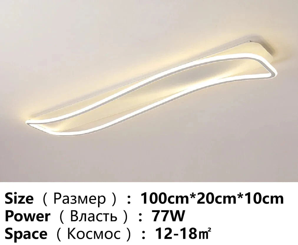 Lustre LED Élégant pour Intérieur Moderne | Marco Lucetti Blanc 100cm A / Blanc pas de télécommande
