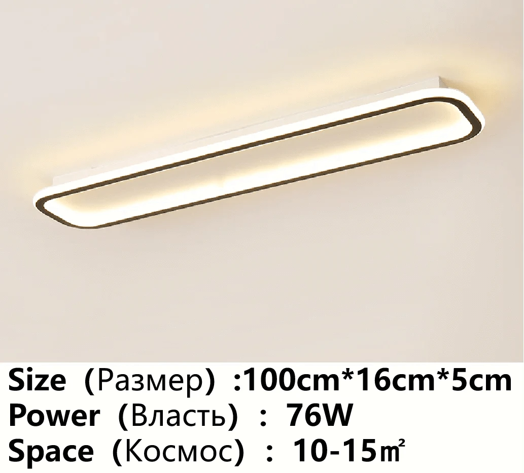 Lustre LED Élégant pour Intérieur Moderne | Marco Lucetti Noir 100cm B / Blanc pas de télécommande