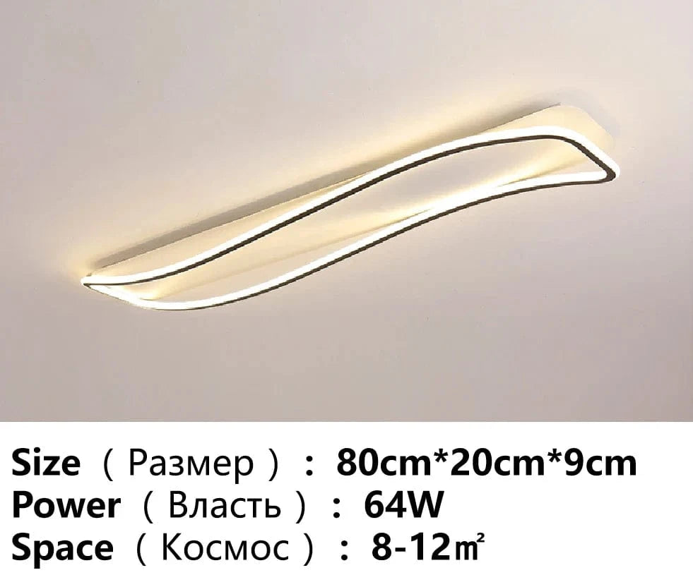 Lustre LED Élégant pour Intérieur Moderne | Marco Lucetti Noir 80cm A / Blanc pas de télécommande