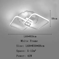 Lustre LED élégant pour un éclairage de plafond moderne | Marco Lucetti Type A-L68xL39cm 1 / Blanc chaud