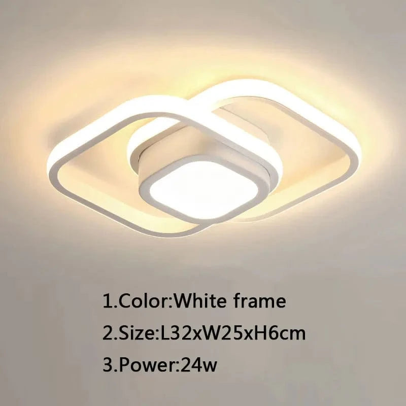 Lustre LED élégant pour un éclairage de plafond moderne | Marco Lucetti Type E-L32xL25cm 1 / Blanc chaud