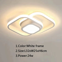 Lustre LED élégant pour un éclairage de plafond moderne | Marco Lucetti Type E-L32xL25cm 1 / Blanc chaud