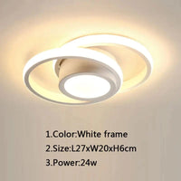 Lustre LED élégant pour un éclairage de plafond moderne | Marco Lucetti Type F-L27xL20cm 1 / Blanc chaud