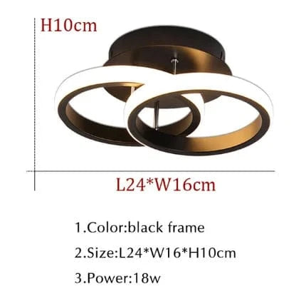 Lustre LED élégant pour un éclairage de plafond moderne | Marco Lucetti Type G-L24xL16cm / Blanc chaud