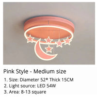 Lustre LED en Acrylique avec Base en Fer Dimmable - Illuminez Votre Espace | Marco Lucetti Rose 52 cm 54w 8003 / Blanc froid, pas de télécommande