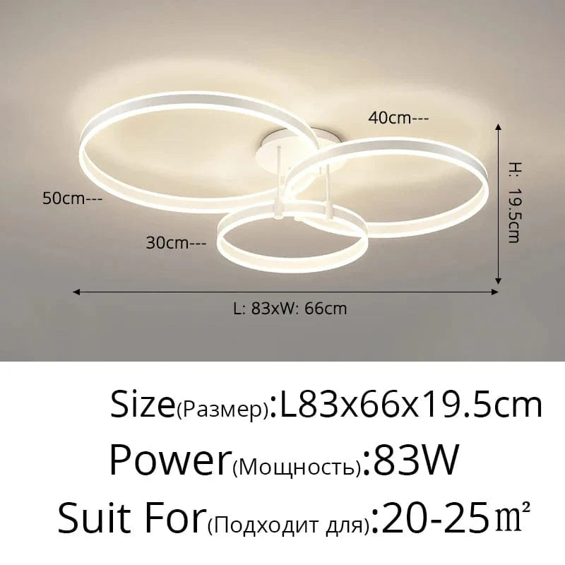 Lustre LED en Acrylique avec Éclairage Haut et Bas | Marco Lucetti Blanc 30 40 50cm / 3 couleurs Pas de télécommande