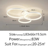 Lustre LED en Acrylique avec Éclairage Haut et Bas | Marco Lucetti Blanc 30 40 50cm / 3 couleurs Pas de télécommande