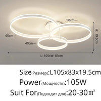 Lustre LED en Acrylique avec Éclairage Haut et Bas | Marco Lucetti Blanc 40-50-60cm / 3 couleurs Pas de télécommande