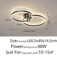 Lustre LED en Acrylique avec Éclairage Haut et Bas