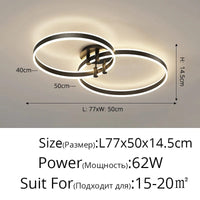 Lustre LED en Acrylique avec Éclairage Haut et Bas