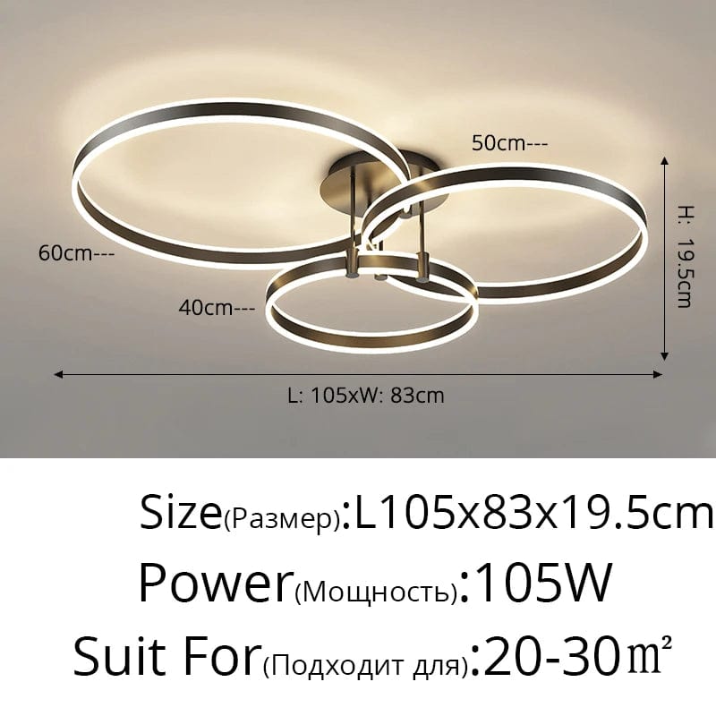 Lustre LED en Acrylique avec Éclairage Haut et Bas