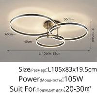 Lustre LED en Acrylique avec Éclairage Haut et Bas