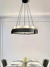 Lustre LED en anneau de marbre créatif - Style Moderne | Marco Lucetti