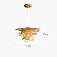 Lustre LED en bambou rotin créatif pour une décoration intérieure tendance