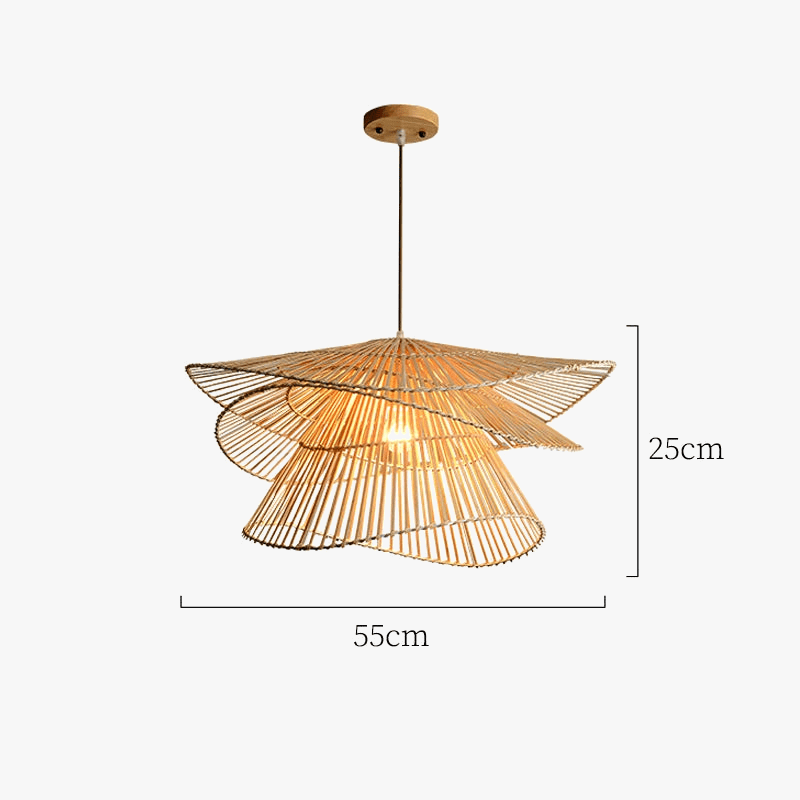 Lustre LED en bambou rotin créatif pour une décoration intérieure tendance | Marco Lucetti