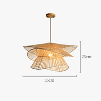 Lustre LED en bambou rotin créatif pour une décoration intérieure tendance | Marco Lucetti