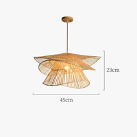 Lustre LED en bambou rotin créatif pour une décoration intérieure tendance | Marco Lucetti