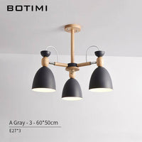 Lustre LED en bois avec abats-jours arrondis | Marco Lucetti