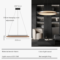Lustre LED en bois noir pour une décoration moderne avec lampes suspendues | Marco Lucetti