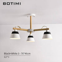 Lustre LED en bois Nordik | Marco Lucetti 3 lampes - Noir