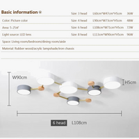 Lustre LED en Bois Nordique - Design Simple et Créatif