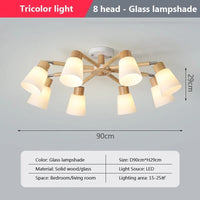 Lustre LED en bois pour un intérieur moderne | Marco Lucetti Verre 8H / Lumière trichromatique