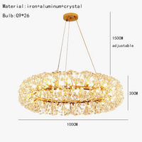 Lustre LED en cristal clair Pissenlit pour Hôtel de Luxe