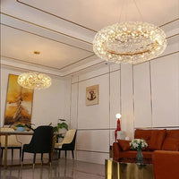 Lustre LED en cristal clair Pissenlit pour Hôtel de Luxe | Marco Lucetti