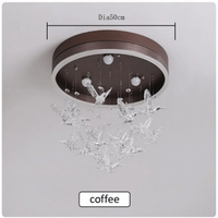 Lustre LED en Cristal Créatif - Chaleur Romantique Moderne | Marco Lucetti Café / Diamètre 50CM / Gradation à distance