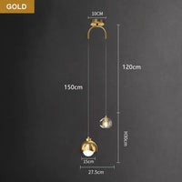 Lustre LED en cristal de luxe nordique - Éclat Brillant | Marco Lucetti A style-or / Blanc froid