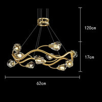 Lustre LED en cristal de luxe pour éclairage intérieur modernisé | Marco Lucetti 10 têtes / Gradation à distance RC