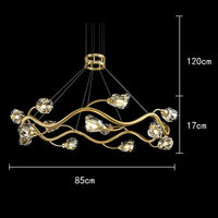 Lustre LED en cristal de luxe pour éclairage intérieur modernisé | Marco Lucetti 14 têtes / Blanc froid