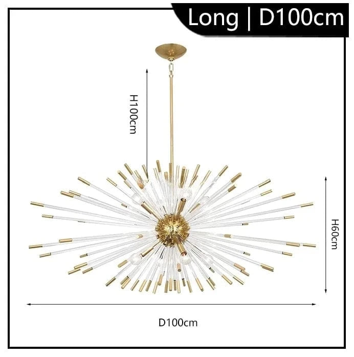 Lustre LED en cristal design moderne de luxe | Marco Lucetti L D100CM / Chrome / Blanc chaud sans RC
